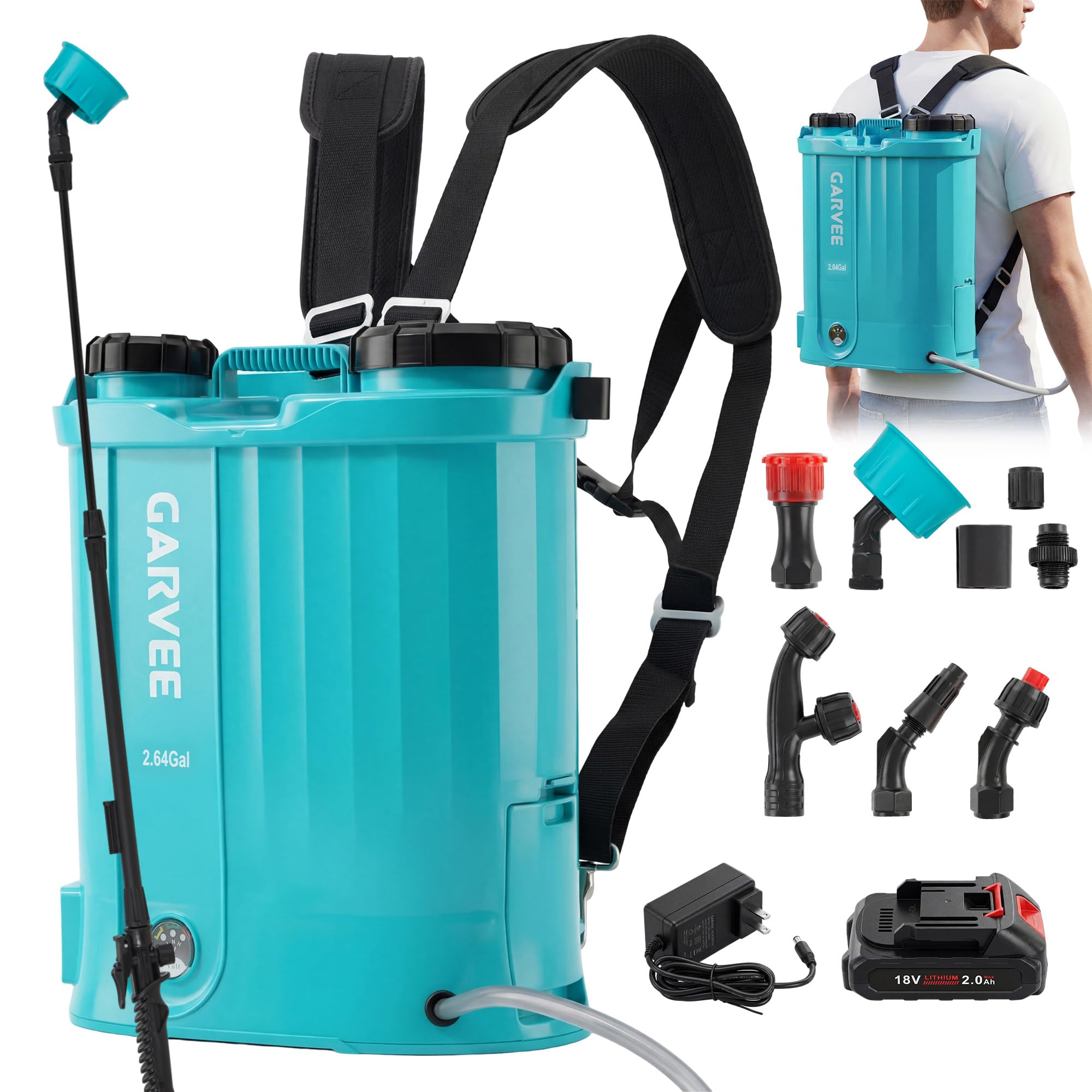 Power Tools List - 2.64/3.17/4.23 Gallon Battery Powered Backpack Sprayer
