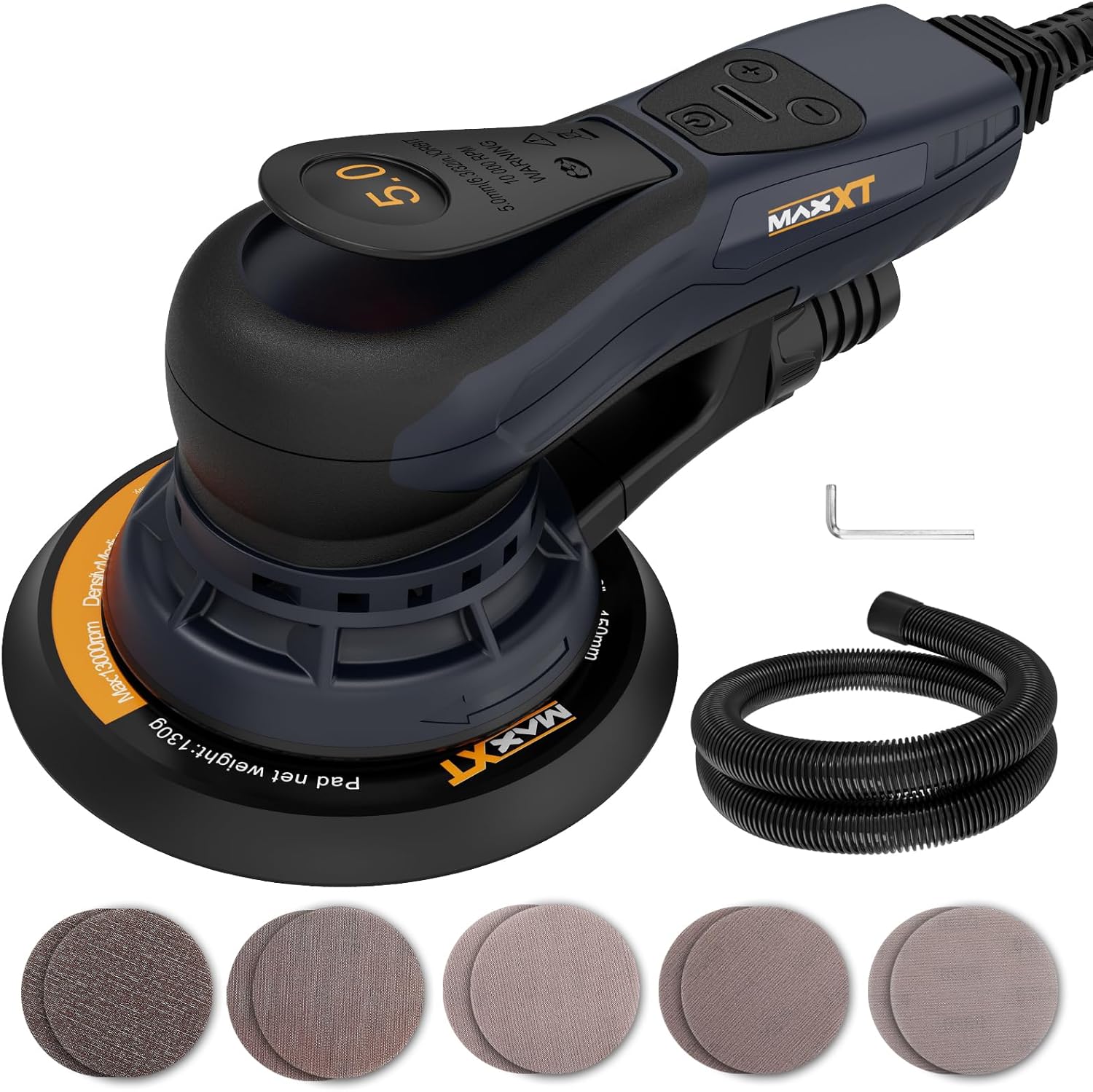 Random Orbital Sander - 350W Brushless Electric Orbital Sander, 5mm