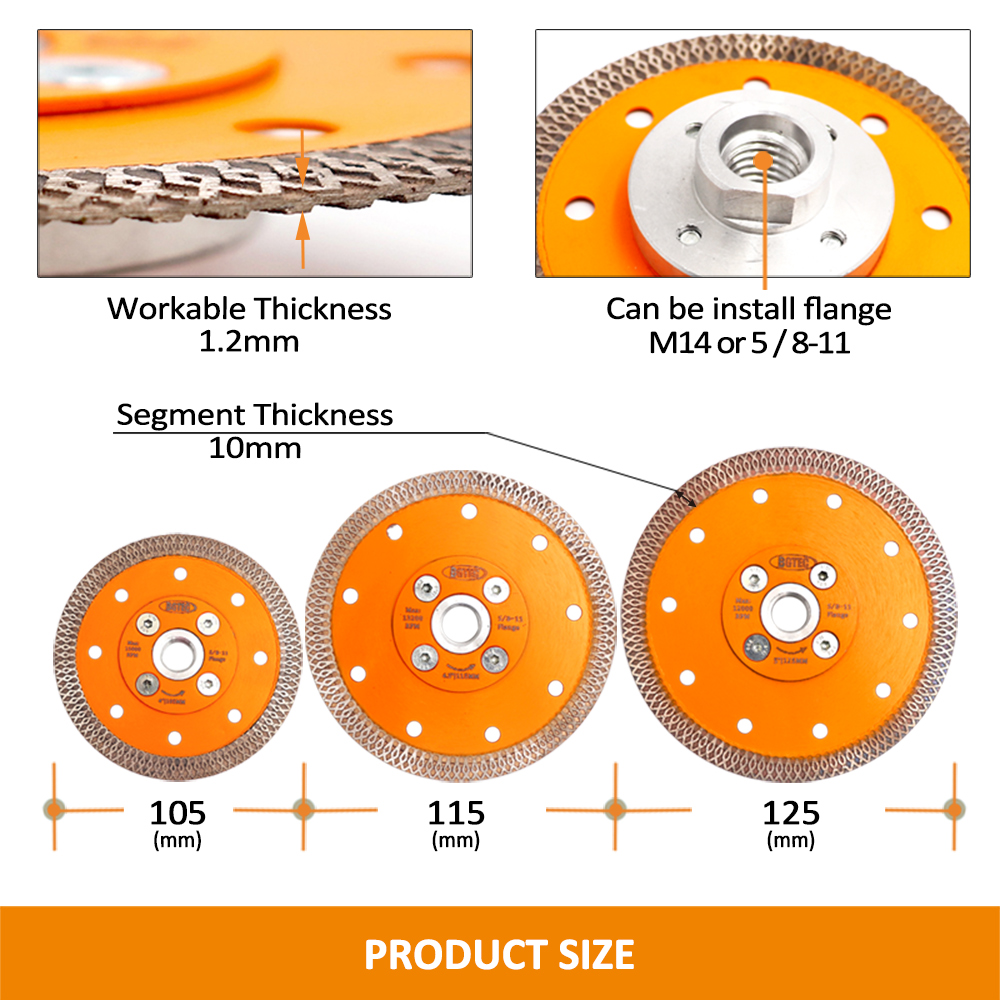 BGTEC 1pc 4/4.5/5inch Diamond  - Angle Grinder 4.5 recensie en prijs