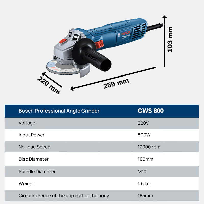 BOSCH GWS 800 Angle Grinder |  - Angle Grinder 4.5 recensie en prijs