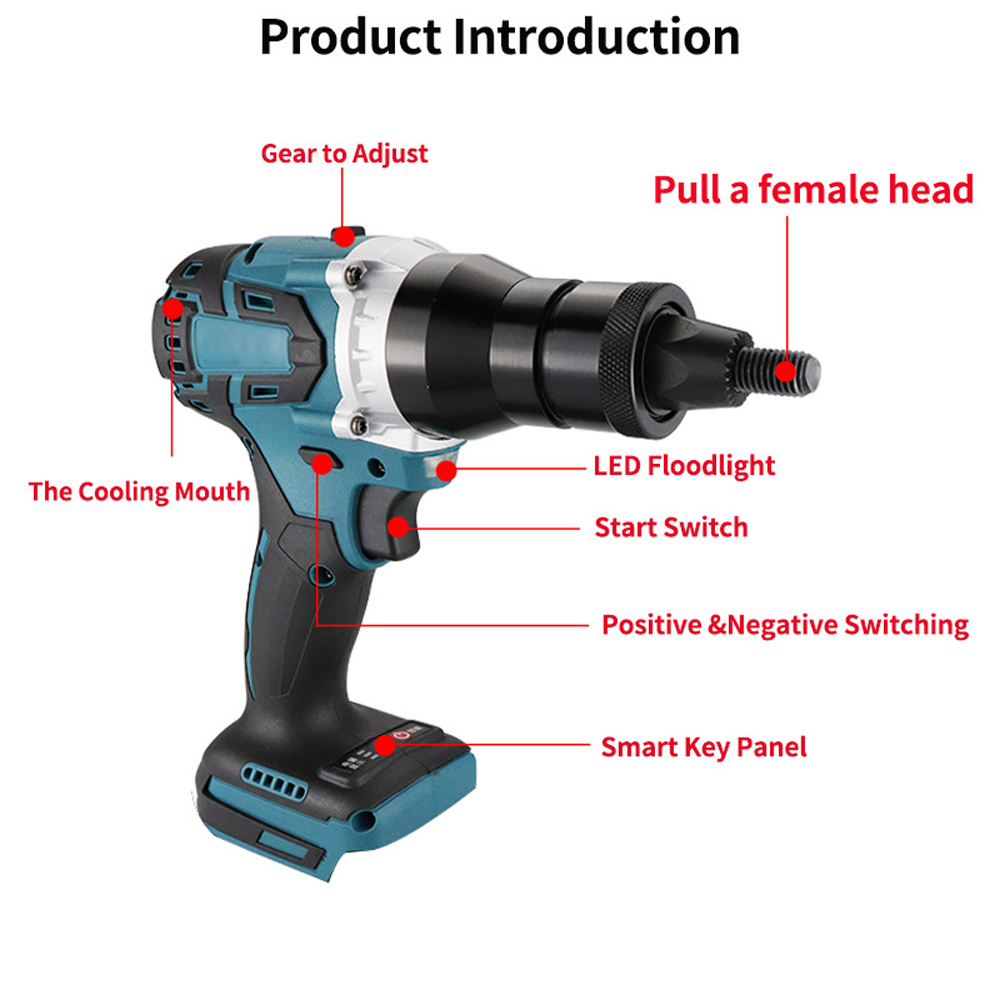 Electric Riveting Gun Brushles - Power Tools List recensie en prijs
