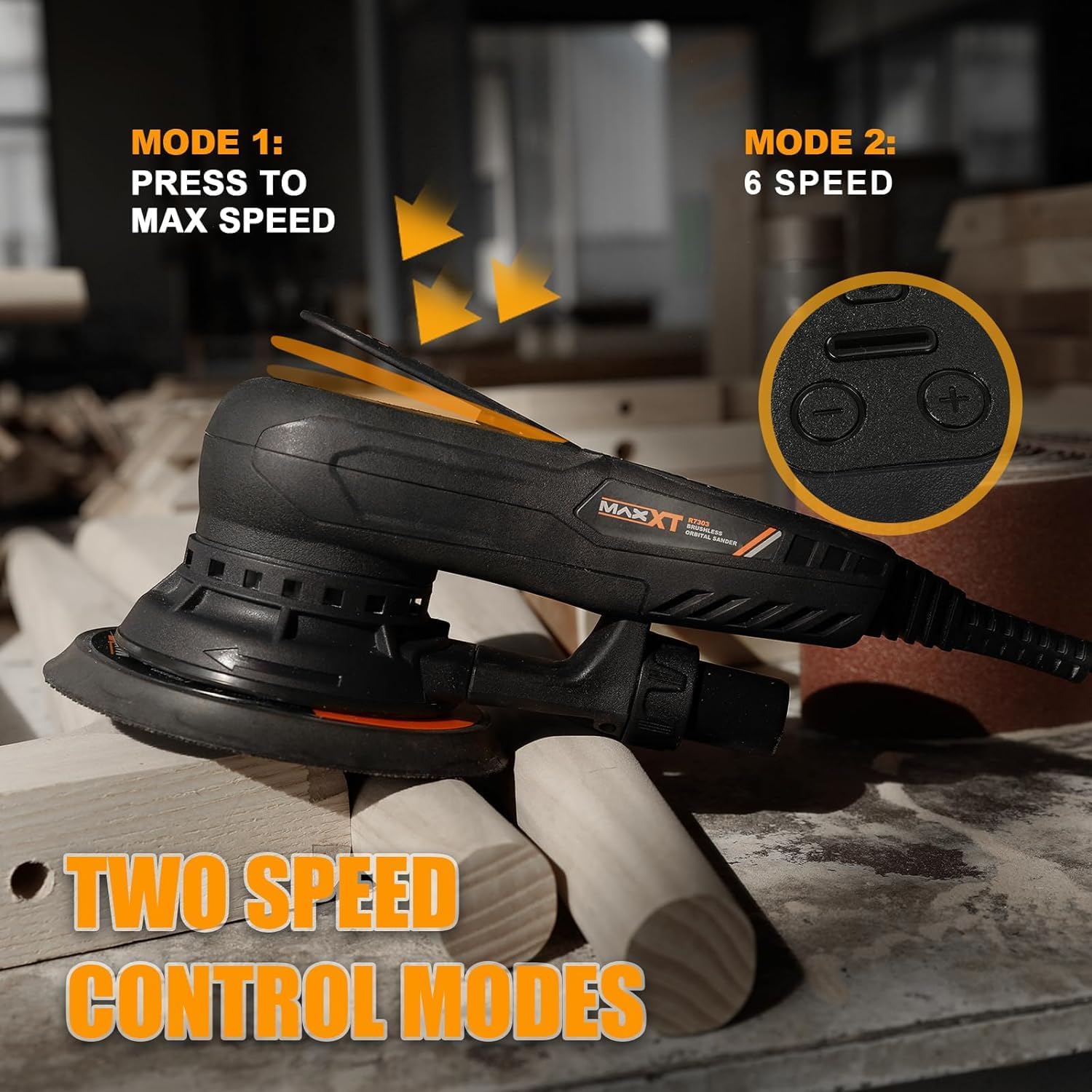 350W Brushless Electric Orbita - Random Orbital Sander recensie en prijs