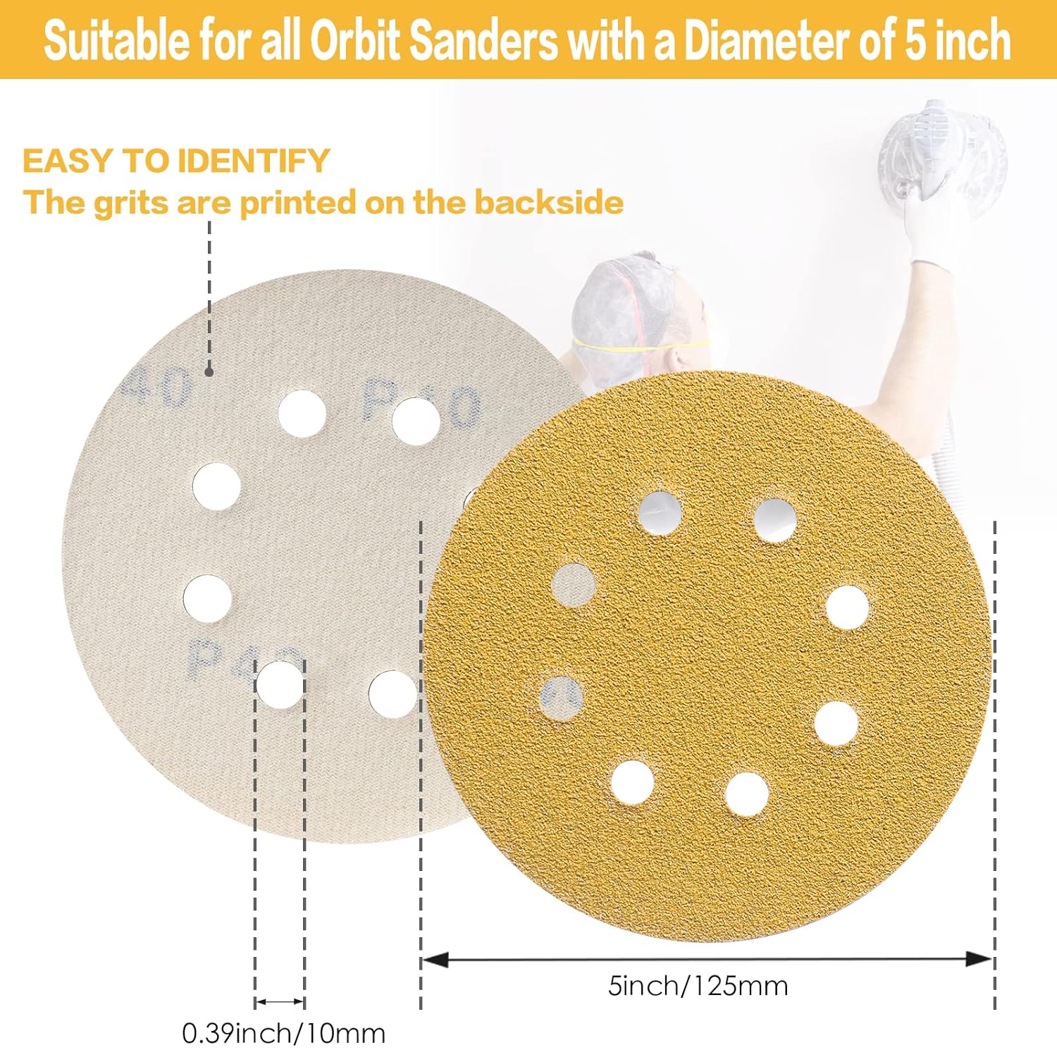 10-100PCS 5 Inch 8 Hole Sandin - Random Orbital Sander recensie en prijs