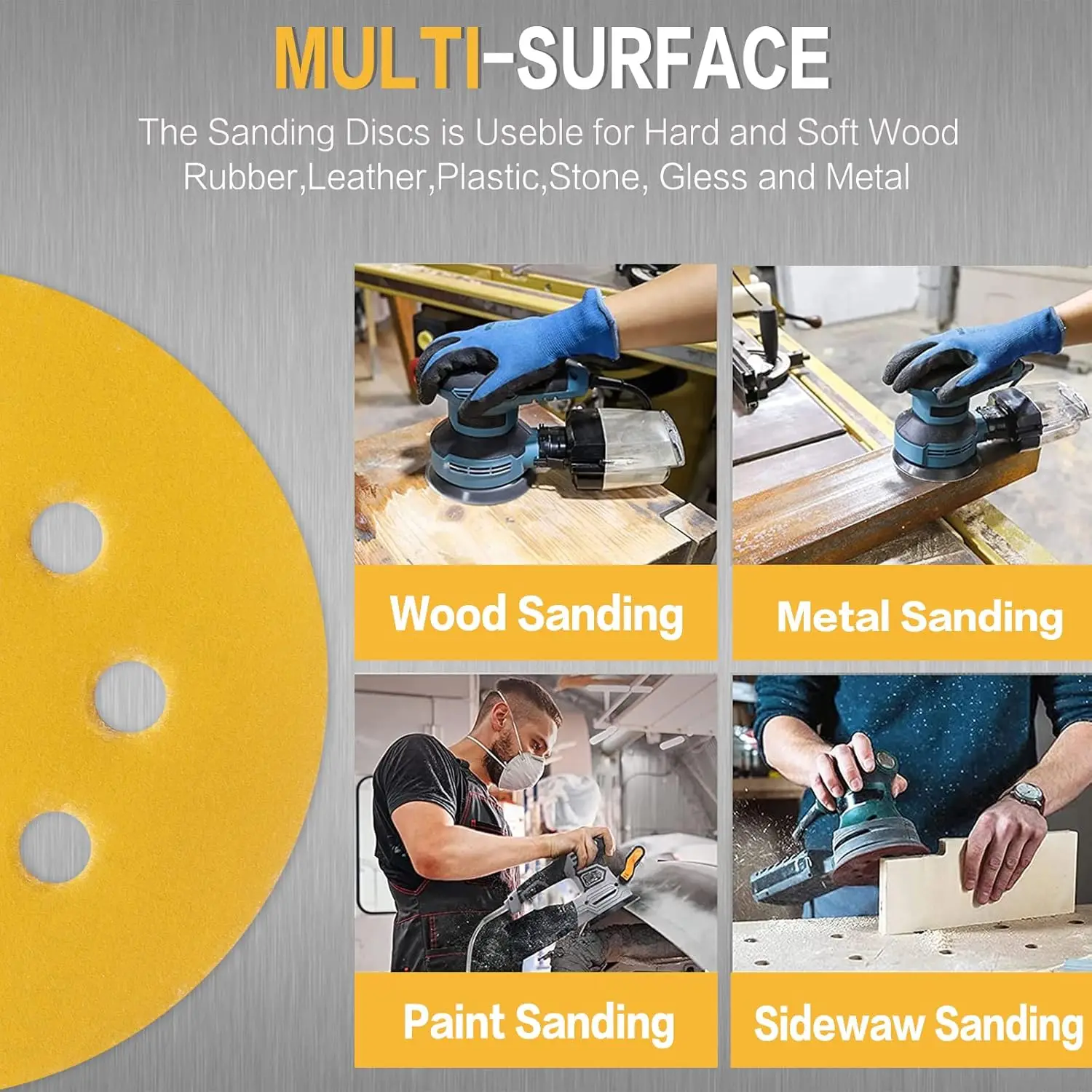 10-100PCS 5 Inch 8 Hole Sandin - Random Orbital Sander recensie en prijs