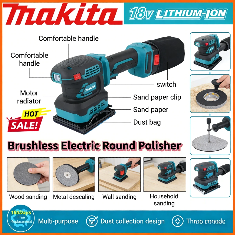Makita Cordless Random Orbit S - Random Orbital Sander recensie en prijs