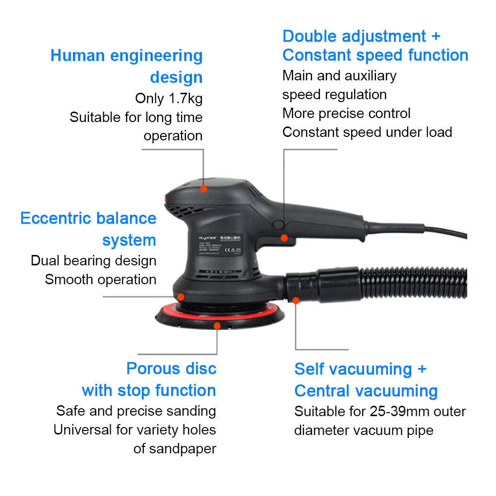 HONGMAI Orbit 3Mm Central Vacu - Random Orbital Sander recensie en prijs