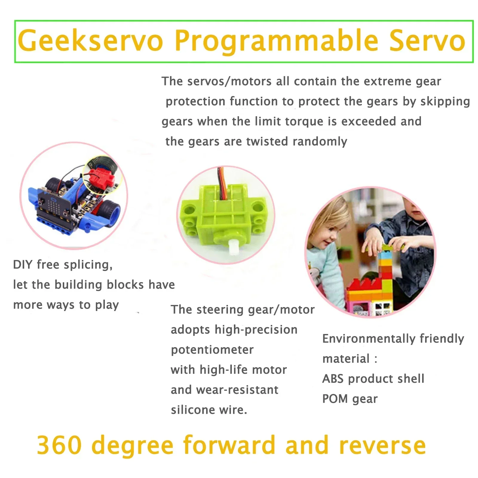 Geekservo 4PCS 270°/360° Progr - Power Tools Lego recensie en prijs