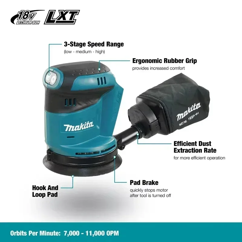 Makita DBO180Z 18V Brushless C - Random Orbital Sander recensie en prijs